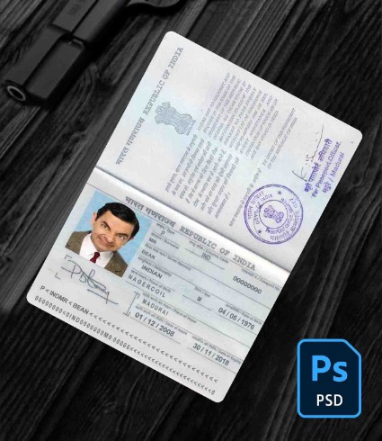 India passport PSD
